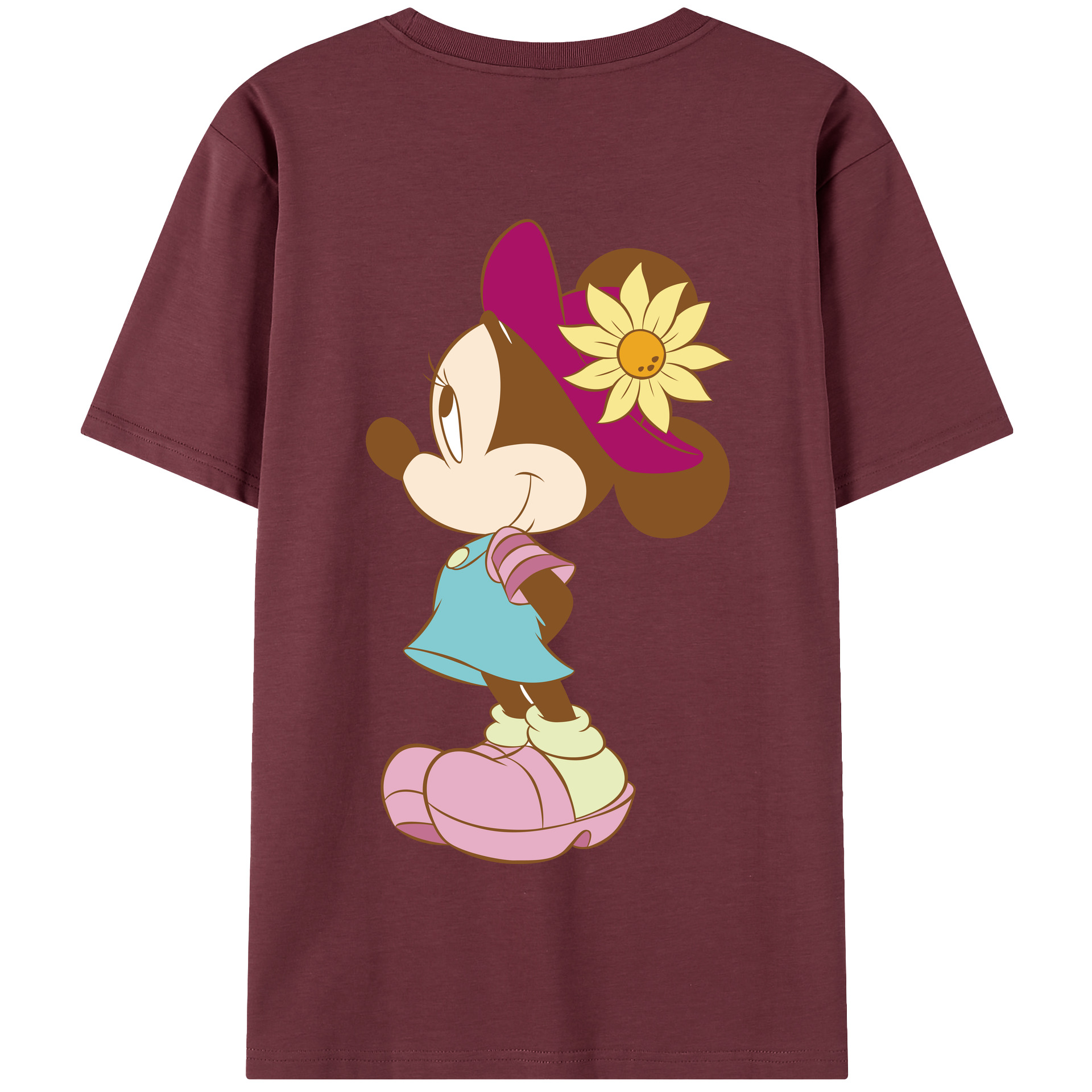 （画像用） ミッキーマウス Mickey Mouse 綿100％半袖Tシャツ（背面プリント）